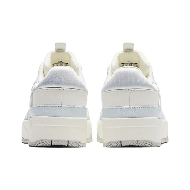 Anta C37 Series Anti Slip Wear Resistant Low Top Skateboard Shoes Women's White Gray-2