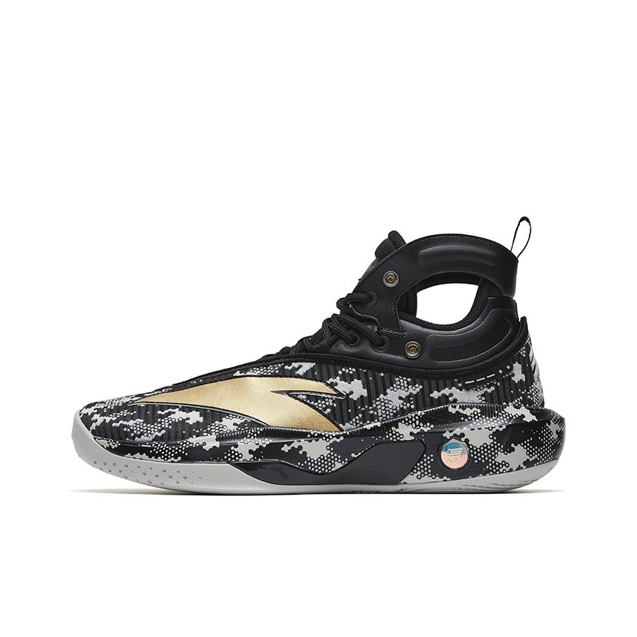 ANTA KT8 Basketball Shoes Men High-Top Black Camouflage - POIZON