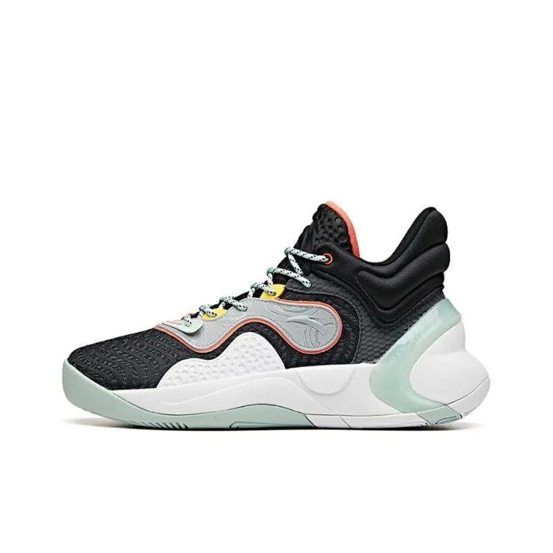 ANTA Speedy Decision Basketball Shoes Men Low Top Black/Gray/Blue-0