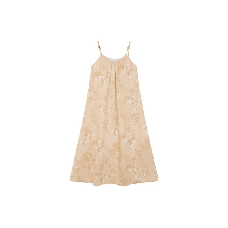 IHIMI Slip Dress Women's Apricot Yellow-1