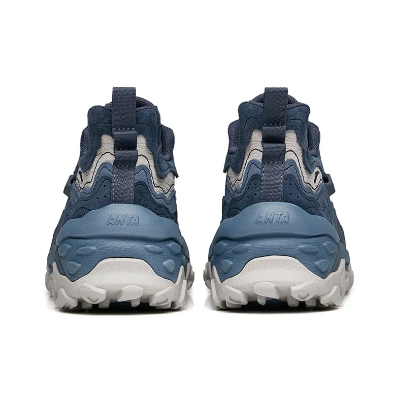 Anta Broken Cocoon 2.0 Breathable And Wear resistant Low Top Casual Shoes Women's Gray Blue-4
