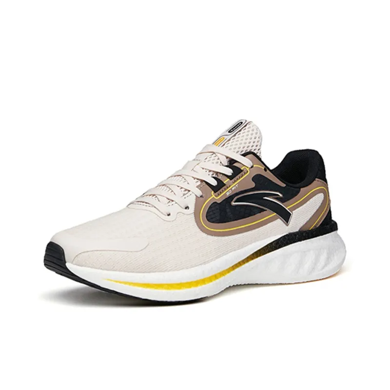 Anta Martian Foam Breathable Wear-Resistant Slip-Resistant Low-Top Running Shoes Men's Linen Gray-2