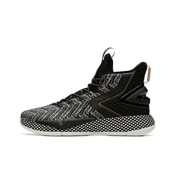 Anta Crazy 3 Cushioning Warm High Top Basketball Shoes Men's Black White
