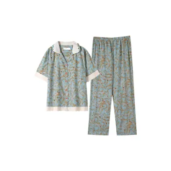 ZumashL Pajama Set Women's Stone Green River Blue