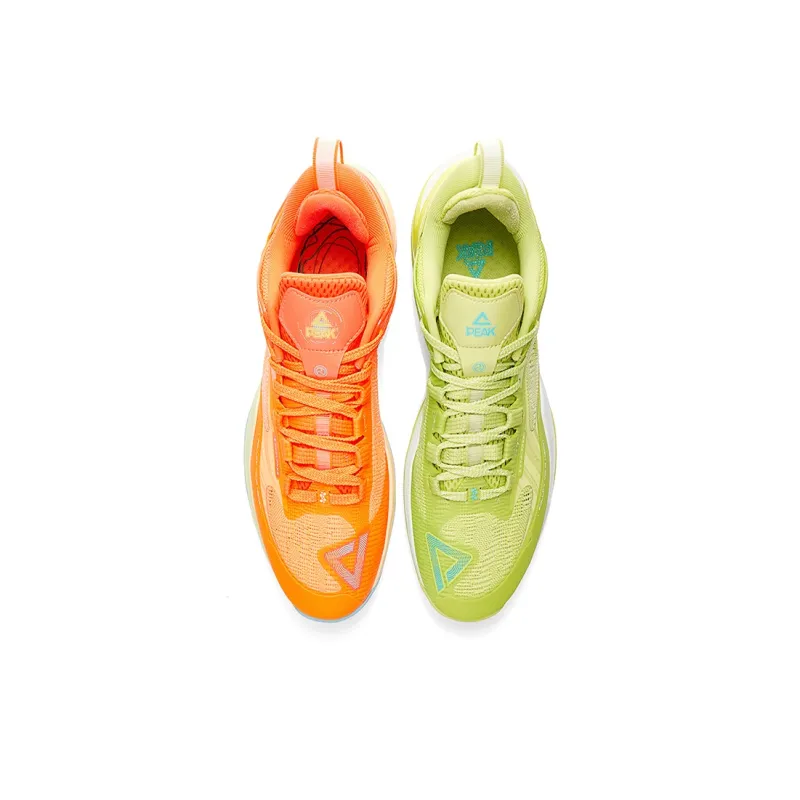 PEAK Agile 2.0 Hot Orange Vitamin C Breathable Lightweight Rebound Low Top Basketball Shoes Men's Mismatched Color-3