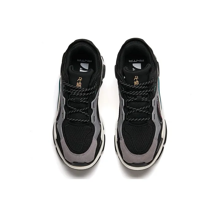 Anta Millennium 3.0 Low Top Casual Shoes Men's Black Gray Yellow-2