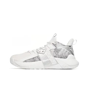 Anta Cement Busters Low Top Basketball Shoes Men's White Gray Silver