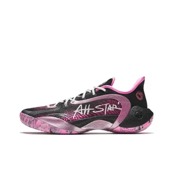 Anta Three Points Of Rain 2 Generations Cushioned Slip Resistant Low Top Basketball Shoes Men's Black Pink