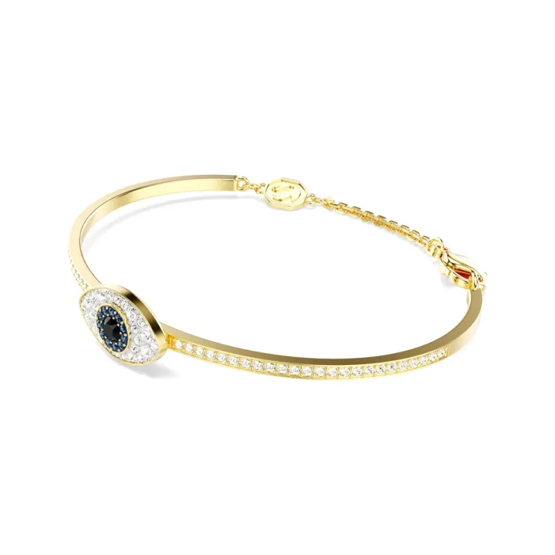 Swarovski Faux Crystal Bangles Women's Gold-1