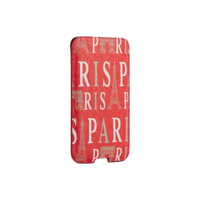 Balenciaga Lambskin Cell Phone Pouch Women's Red-1