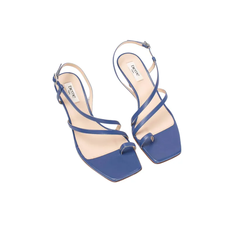 Elleme Twist One Strap Sandals 7cm Women's Blue-3