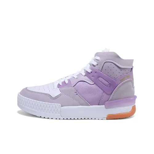 PEAK State Pole Skateboard Shoes Women's High-Top Misty Imitation Purple