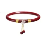 Cinnabar Shell Flower Bangle