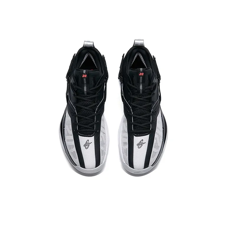 ANTA GH3 Basketball Shoes Men Low Top Black/White-2