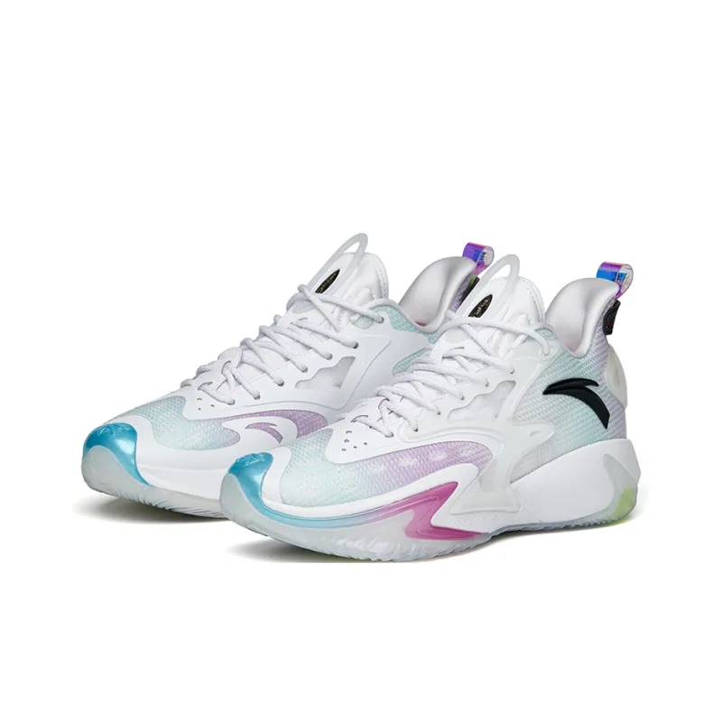Anta Frenzy 3 Pro Pro Mid-Top Performance Basketball Shoes Men's White Blue Purple-2