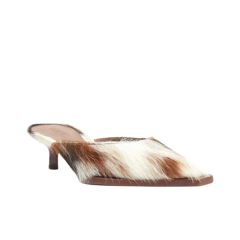Schutz Closed Toe Slippers 5.3cm Women's White Brown-2