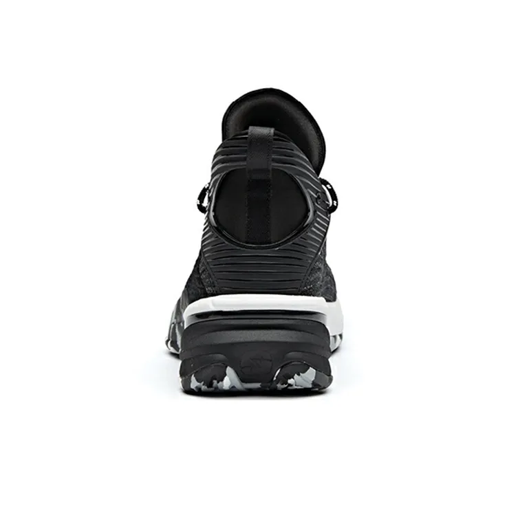 Anta UFO2.0 Celestial 2 Abrasion Resistant Slip Resistant Mid Top Performance Basketball Shoes Men's Black White-4