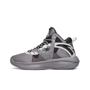 Anta Wind Tunnel 2 Durable Breathable High Top Basketball Shoes Men's Gray