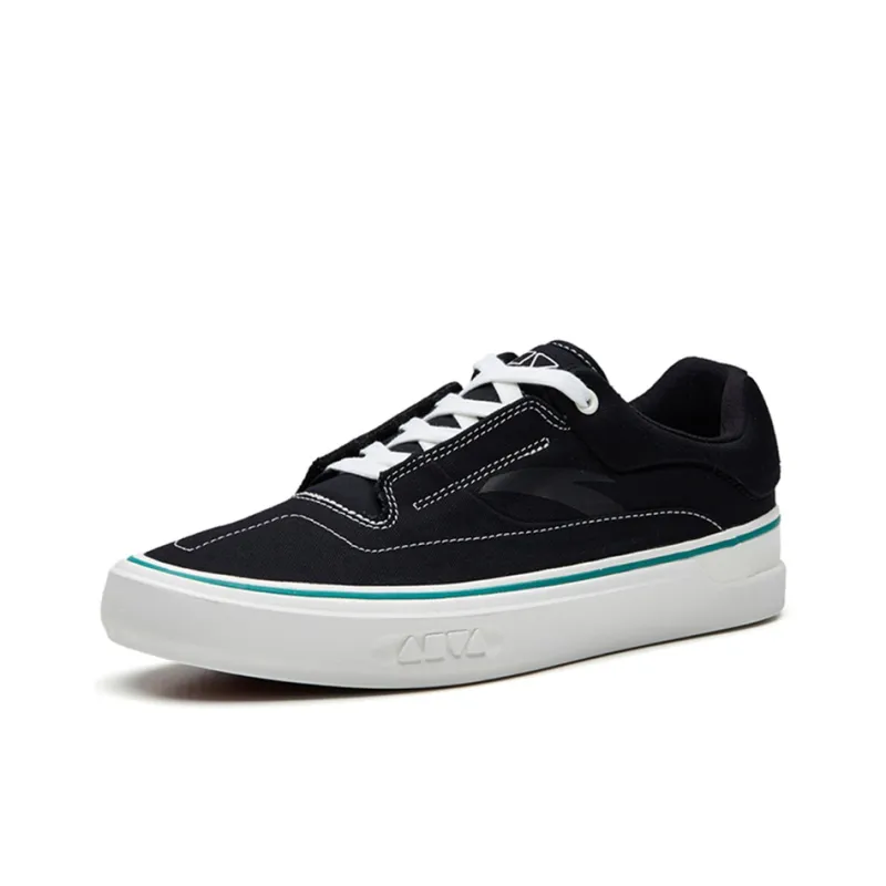 Anta Ao Li MD Anti Slip And Wear Resistant Lightweight Low Top Skateboard Shoes Men's Black White-2