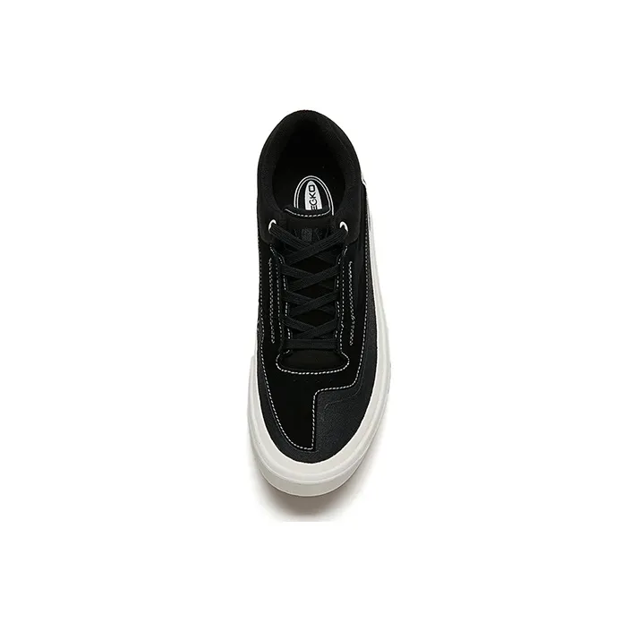 Anta Ao Li Low Top Skateboard Shoes Men's Black Leather Suede-2