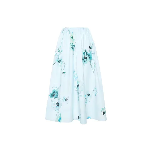 Zimmermann Casual Long Skirts Women's Aqua Blue