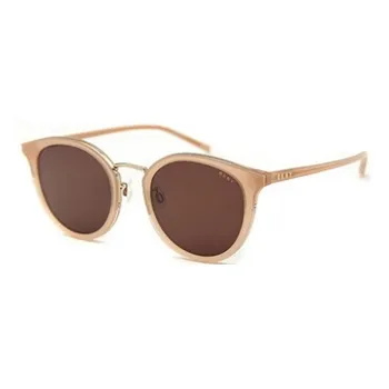 DKNY Metal Round Sunglasses Unisex Brown