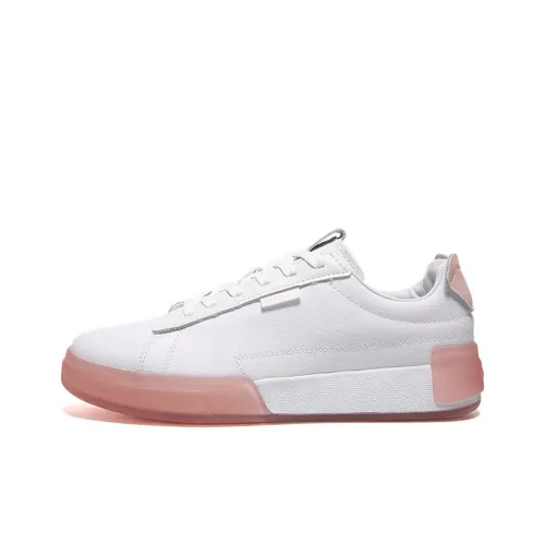 PEAK State Pole Skateboard Shoes Women's Low-Top White/Pink