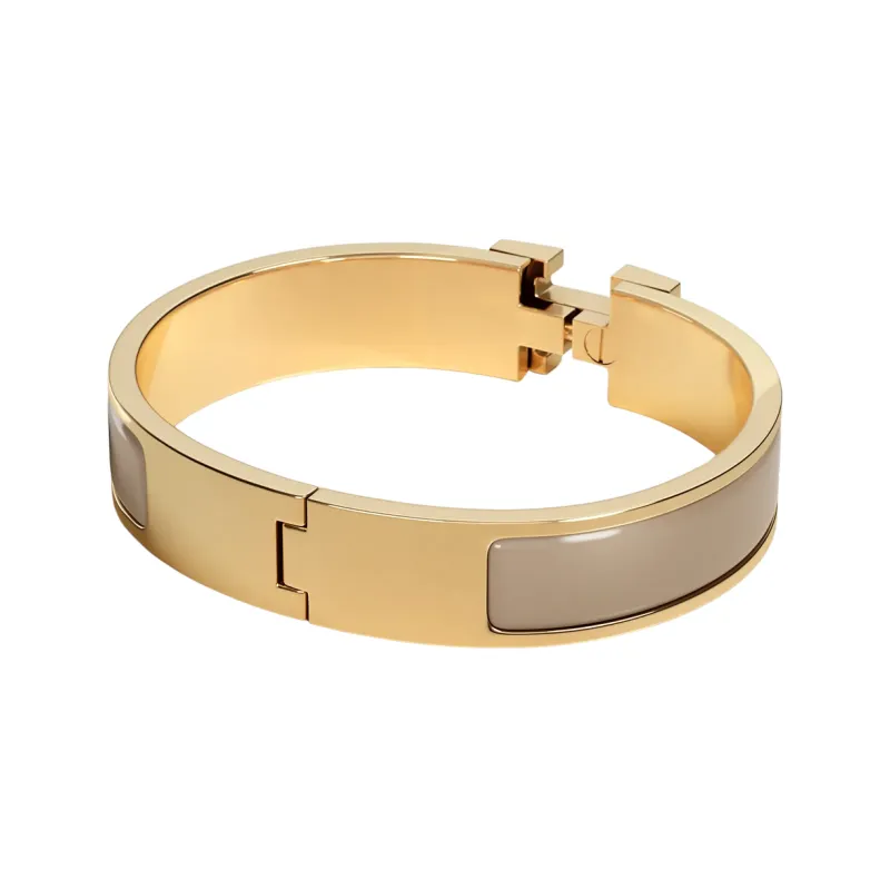 HERMES Clic H Enamel Bangles Women's-1