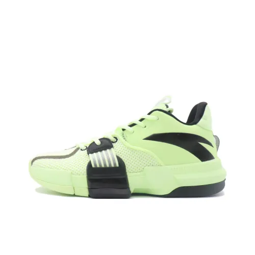 ANTA Qingkuang TD Basketball Shoes Men Low-Top Fluorescent Night Green/Black