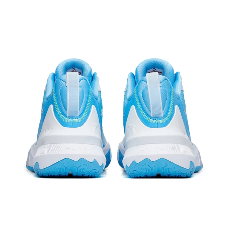 ANTA The Dagger 5 Basketball Shoes Men Low Top White/Clear Spring Blue-3