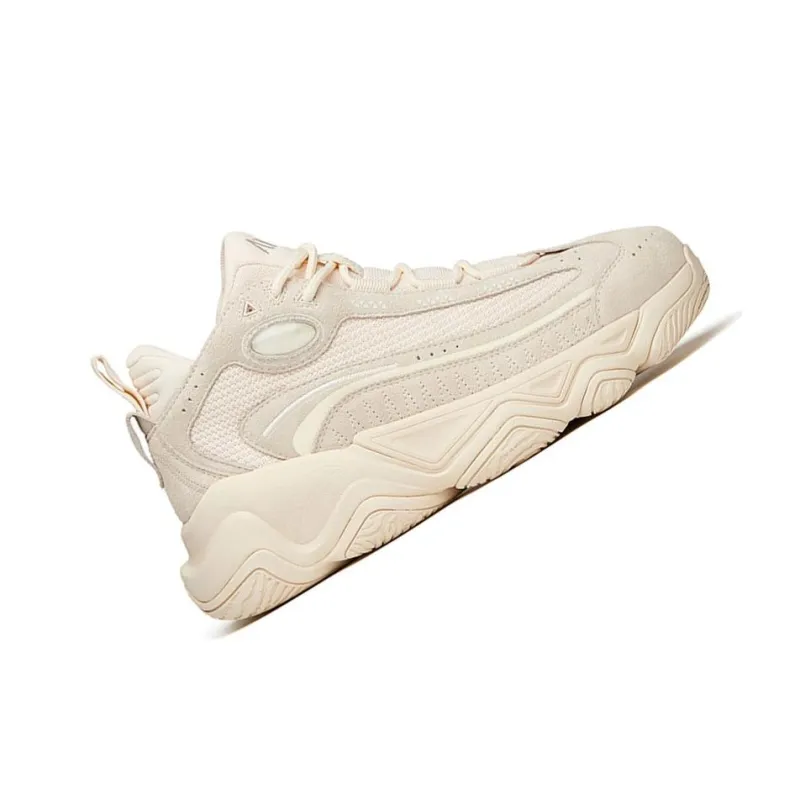 Anta Big Shark Anti-Slip Wear-Resistant Low-Top Chunky Sneakers Men's White Gray-1