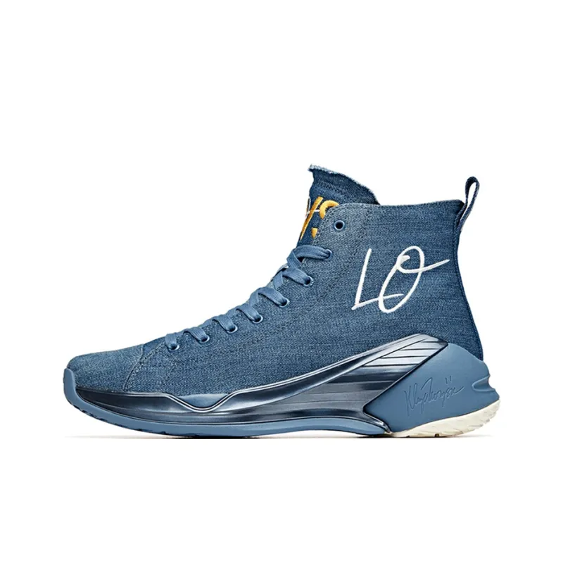 Anta KT4 Thompson Lovs Coverage High Top Basketball Shoes Men's Blue-0