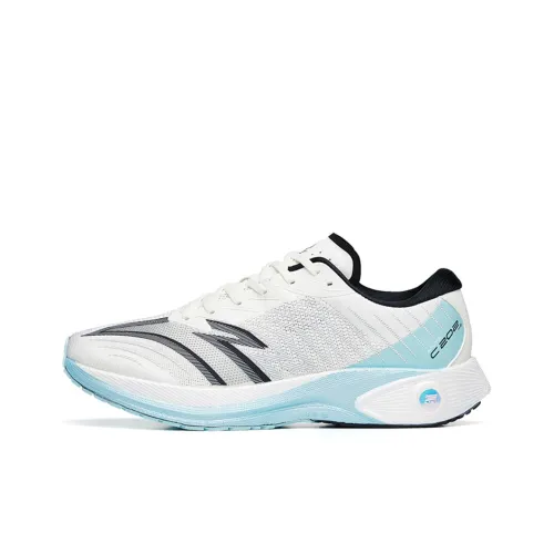 ANTA C202 4.0 Running Shoes Men Low-Top Ivory White/Black/River Water Blue