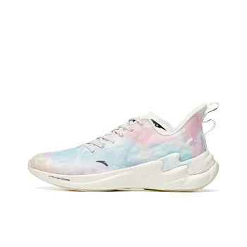 Anta Star Haze Durable Breathable Low Top Running Shoes White Blue Pink