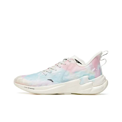 ANTA Star Haze Running Shoes Men Low-Top Ivory White/Mint Blue/Baby Pink