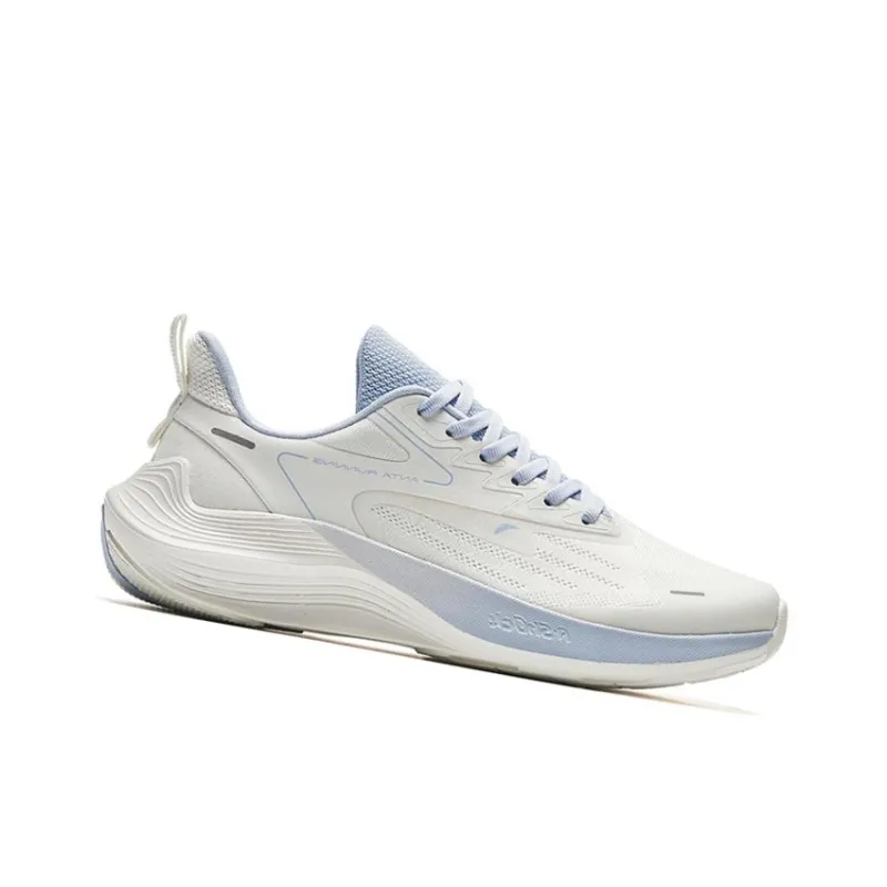 Anta New Stinger Anti Slip Wear Resistant Low Top Sprint Running Shoes Women's Ivory White Oxygen Blue-1