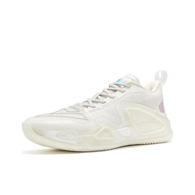 PEAK Surfing The Big Triangle 2.0 Wear Resistant Low Top Basketball Shoes Men's Beige-2