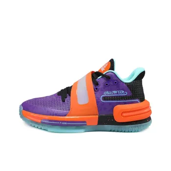 PEAK Flash 2 Generation Anti Slip Wear Resistant Mid Top Basketball Shoes Lakers Purple