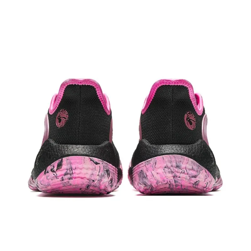 Anta Three Points Of Rain 2 Generations Cushioned Slip-Resistant Low-Top Basketball Shoes Men's Black Pink-3