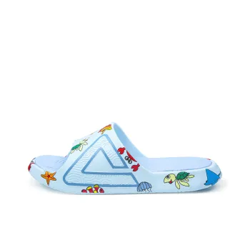ZUGUOSANSHALVHAIGUI x PEAK Quiet Slide Slippers Men's White Blue