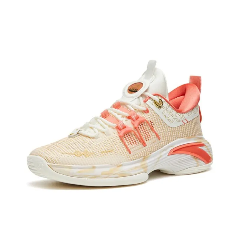 Anta ZUP1 Nitrogen Technology Cushioning Anti Slip And Wear Resistant Low Top Basketball Shoes Red Yellow New Year-1