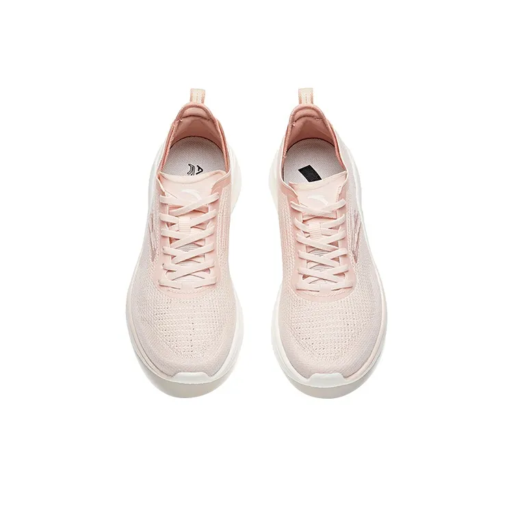 Anta Hydrogen Run III Breathable Low Top Running Shoes Women's Fair Skin With Pink Undertone-2