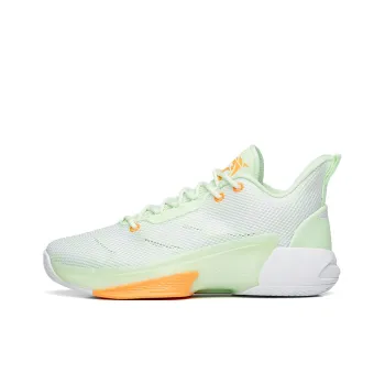 Anta Attack 4 Abrasion Resistant Rebound Mid Top Performance Basketball Shoes Men's White Green Orange
