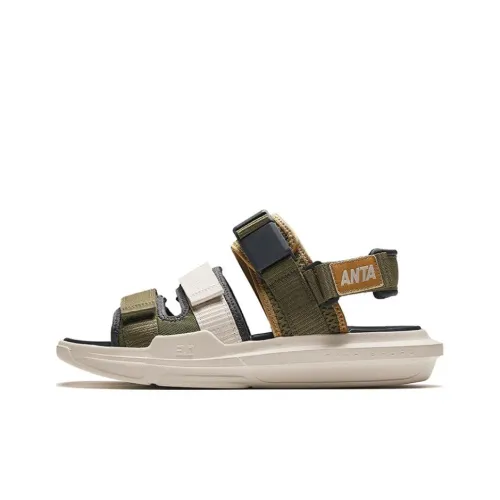 ANTA Bastard Beach Sandals Men Forest Green/Men's Gray/Cocoa Brown