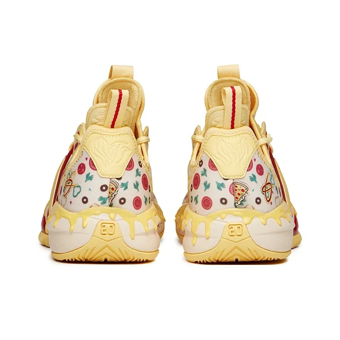 Anta GH2 Anti Slip Wear Resistant Low Top Performance Basketball Shoes Men's Yellow White Red-3