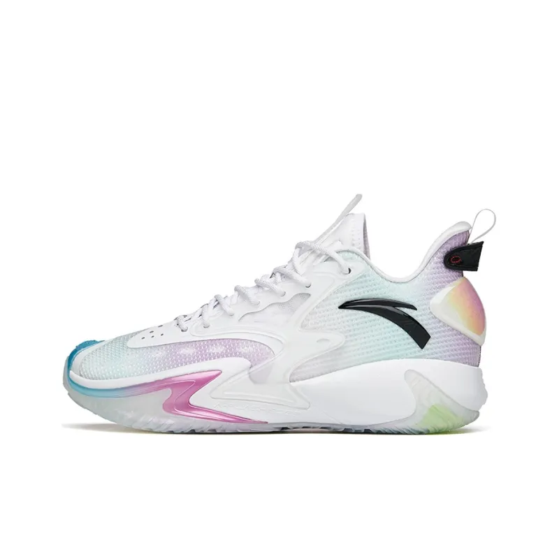 Anta Frenzy 3 Pro Pro Mid-Top Performance Basketball Shoes Men's White Blue Purple-0