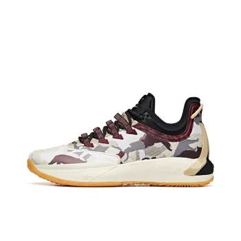 Anta GH1 Low Cushioning Anti Slip And Wear Resistant Low Top Basketball Shoes Brown Black