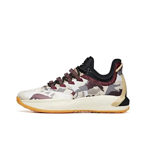 Anta GH1 Low Cushioning Anti Slip And Wear Resistant Low Top Basketball Shoes Brown Black