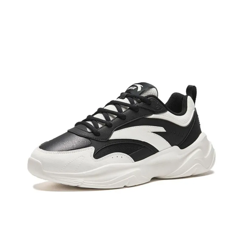 Anta Chaobai Gz Cushioning Anti Slip And Wear Resistant Low Top Casual Shoes Men's White Black-1