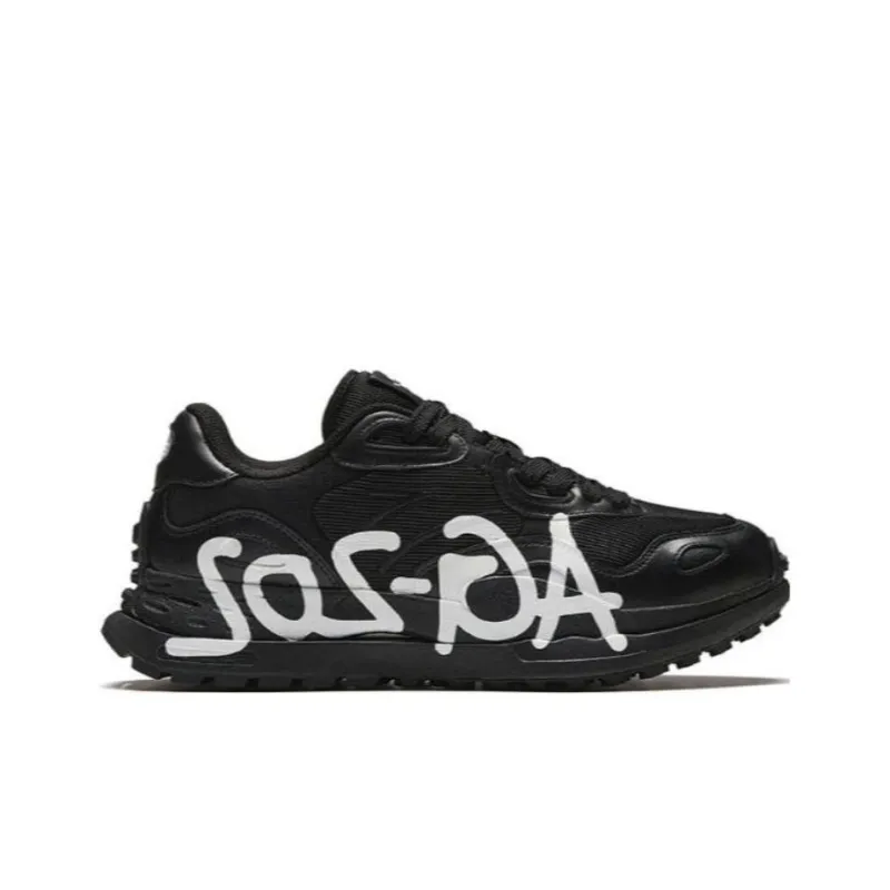 Anta Anti Slip Wear Resistant Low Top Running Shoes Men's Black-1